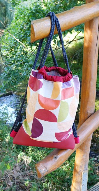 DIY - farbenfroher Rucksack aus Wachstuch und beschichtetem Baumwollstoff